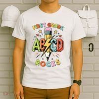Abcd 1st Grade Rocks Pencil Lightning Teachers Rock Boy T-Shirt thumb 6