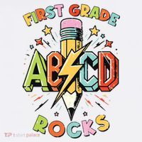 Abcd 1st Grade Rocks Pencil Lightning Teachers Rock Boy T-Shirt thumb 7