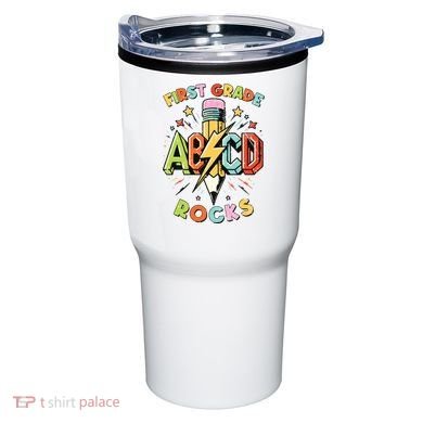 Abcd 1st Grade Rocks Pencil Lightning Teachers Rock Boy Tumbler