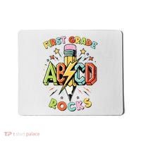 Abcd 1st Grade Rocks Pencil Lightning Teachers Rock Boy Mousepad thumb 0