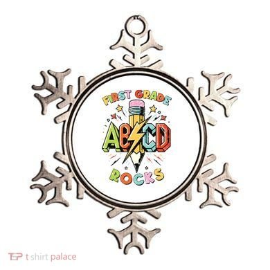 Abcd 1st Grade Rocks Pencil Lightning Teachers Rock Boy Ornament