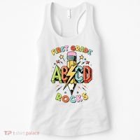 Abcd 1st Grade Rocks Pencil Lightning Teachers Rock Boy Women's Tank Top thumb 0