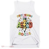Abcd 1st Grade Rocks Pencil Lightning Teachers Rock Boy Tank Top thumb 0