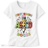 Abcd 1st Grade Rocks Pencil Lightning Teachers Rock Boy Women's T-Shirt thumb 0