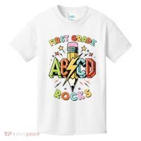 Abcd 1st Grade Rocks Pencil Lightning Teachers Rock Boy Kids T-Shirt thumb 0