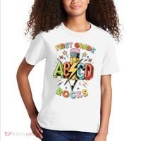 Abcd 1st Grade Rocks Pencil Lightning Teachers Rock Boy Kids T-Shirt thumb 2