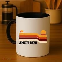 Amity 1975 Retro Sunset Sailboat Coastal Vibes Coffee Mug thumb 4