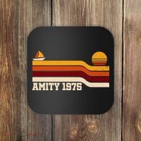 Amity 1975 Retro Sunset Sailboat Coastal Vibes Coaster thumb 0