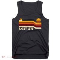Amity 1975 Retro Sunset Sailboat Coastal Vibes Tank Top thumb 0