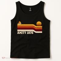 Amity 1975 Retro Sunset Sailboat Coastal Vibes Tank Top thumb 2