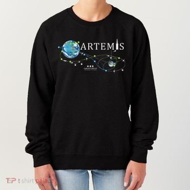 Artemis 1 Route Map SLS Rocket Launch Mission To The Moon Women's Sweatshirt
