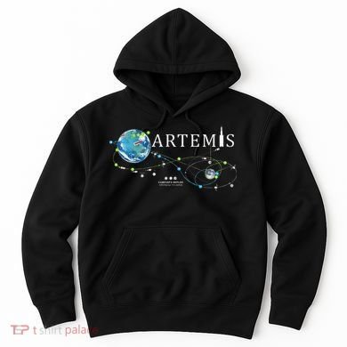 Artemis 1 Route Map SLS Rocket Launch Mission To The Moon Hoodie