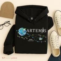 Artemis 1 Route Map SLS Rocket Launch Mission To The Moon Hoodie thumb 4