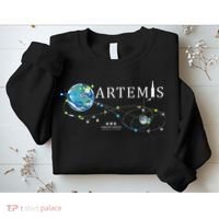 Artemis 1 Route Map SLS Rocket Launch Mission To The Moon Sweatshirt thumb 2