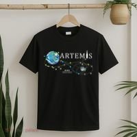 Artemis 1 Route Map SLS Rocket Launch Mission To The Moon T-Shirt thumb 2