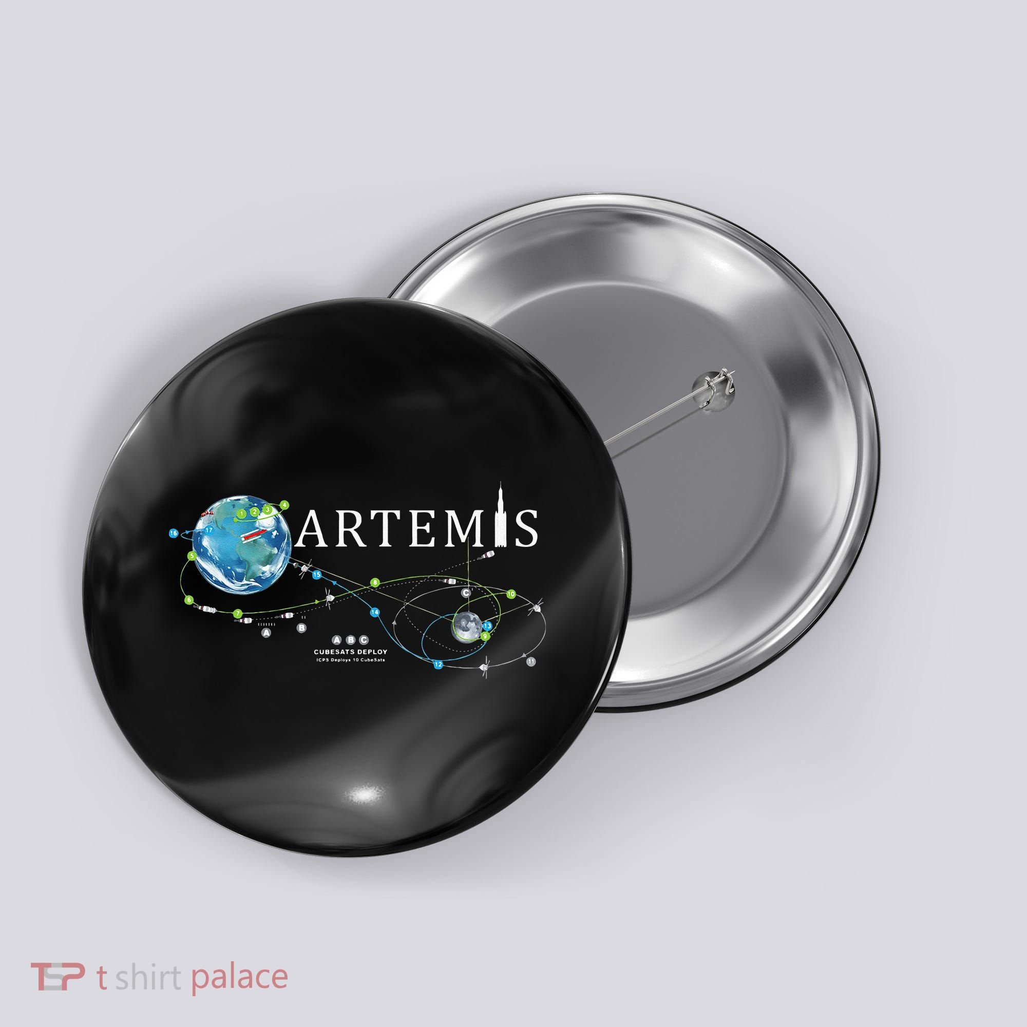 Artemis 1 Route Map SLS Rocket Launch Mission To The Moon Button