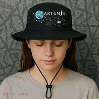 Artemis 1 Route Map SLS Rocket Launch Mission To The Moon Bucket Hat thumb 3