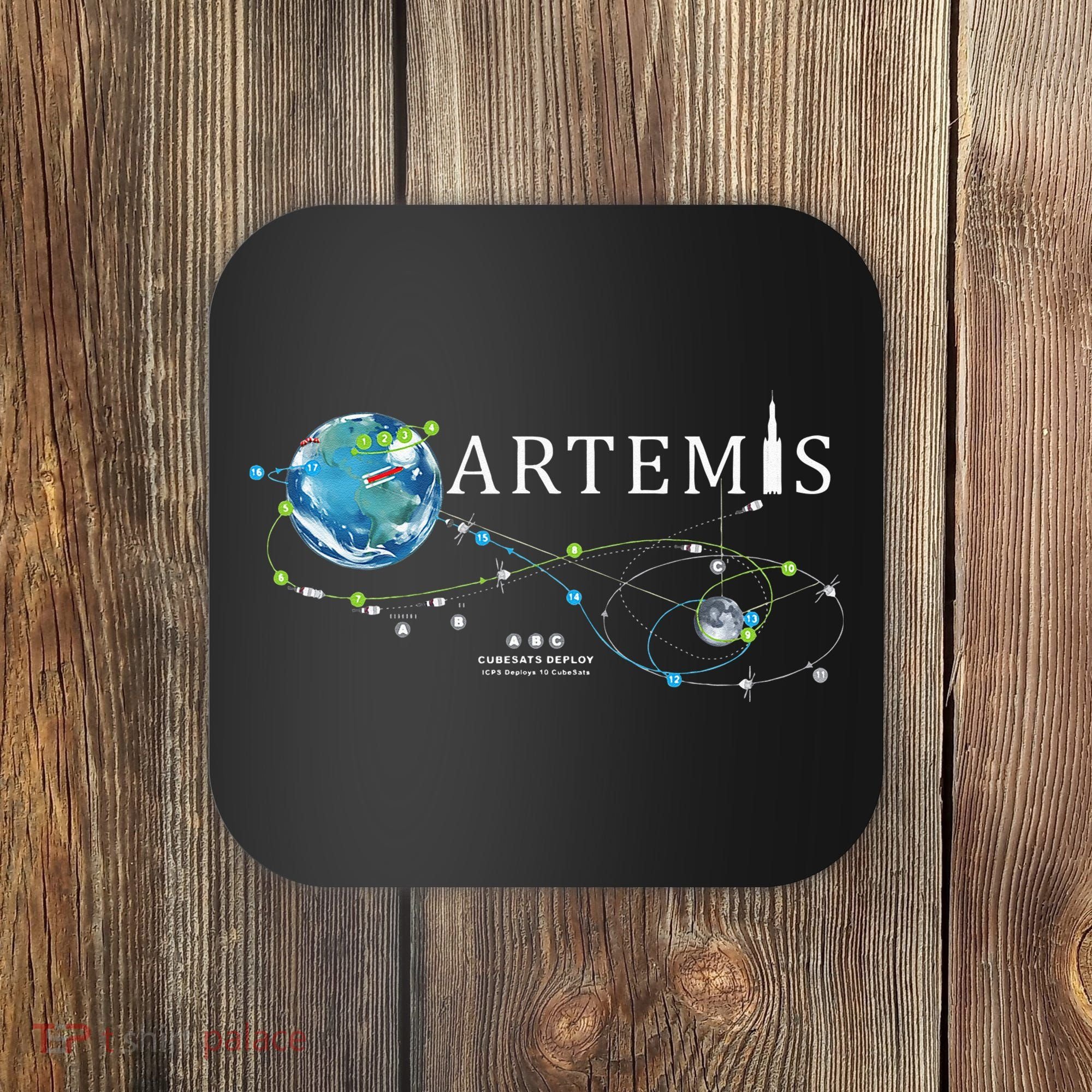 Artemis 1 Route Map SLS Rocket Launch Mission To The Moon Coaster