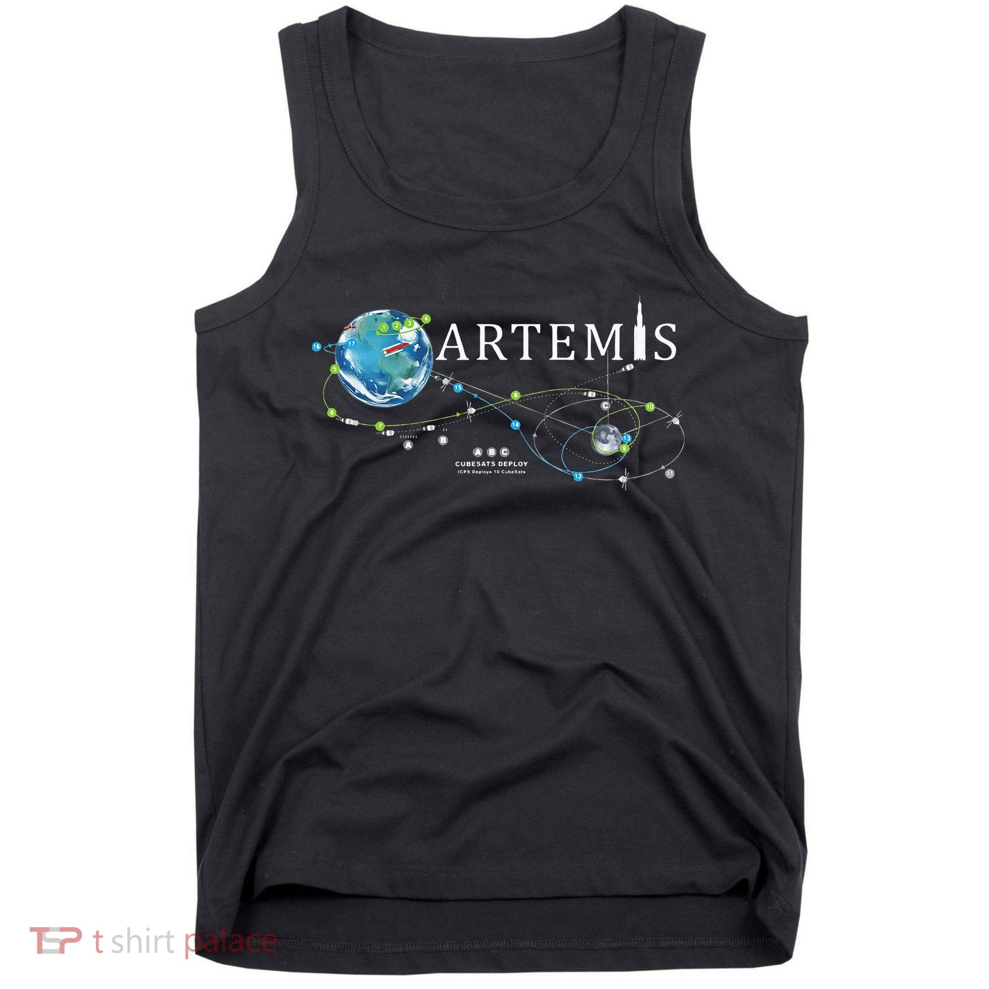 Artemis 1 Route Map SLS Rocket Launch Mission To The Moon Tank Top