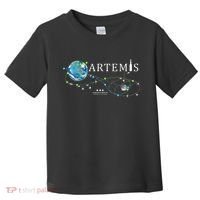 Artemis 1 Route Map SLS Rocket Launch Mission To The Moon Toddler T-Shirt thumb 0