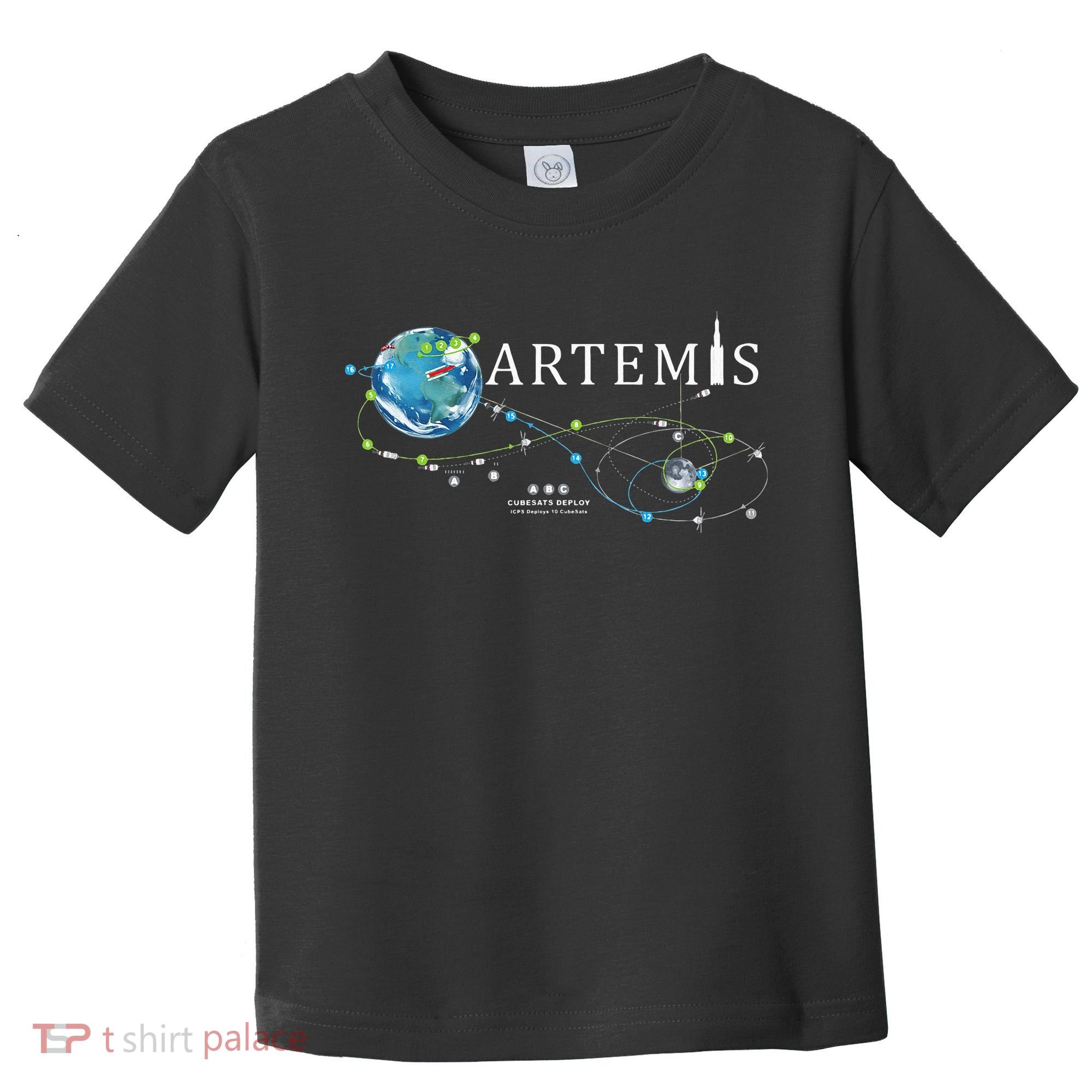 Artemis 1 Route Map SLS Rocket Launch Mission To The Moon Toddler T-Shirt