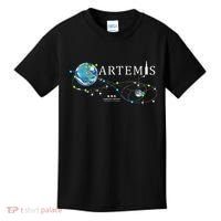 Artemis 1 Route Map SLS Rocket Launch Mission To The Moon Kids T-Shirt thumb 0