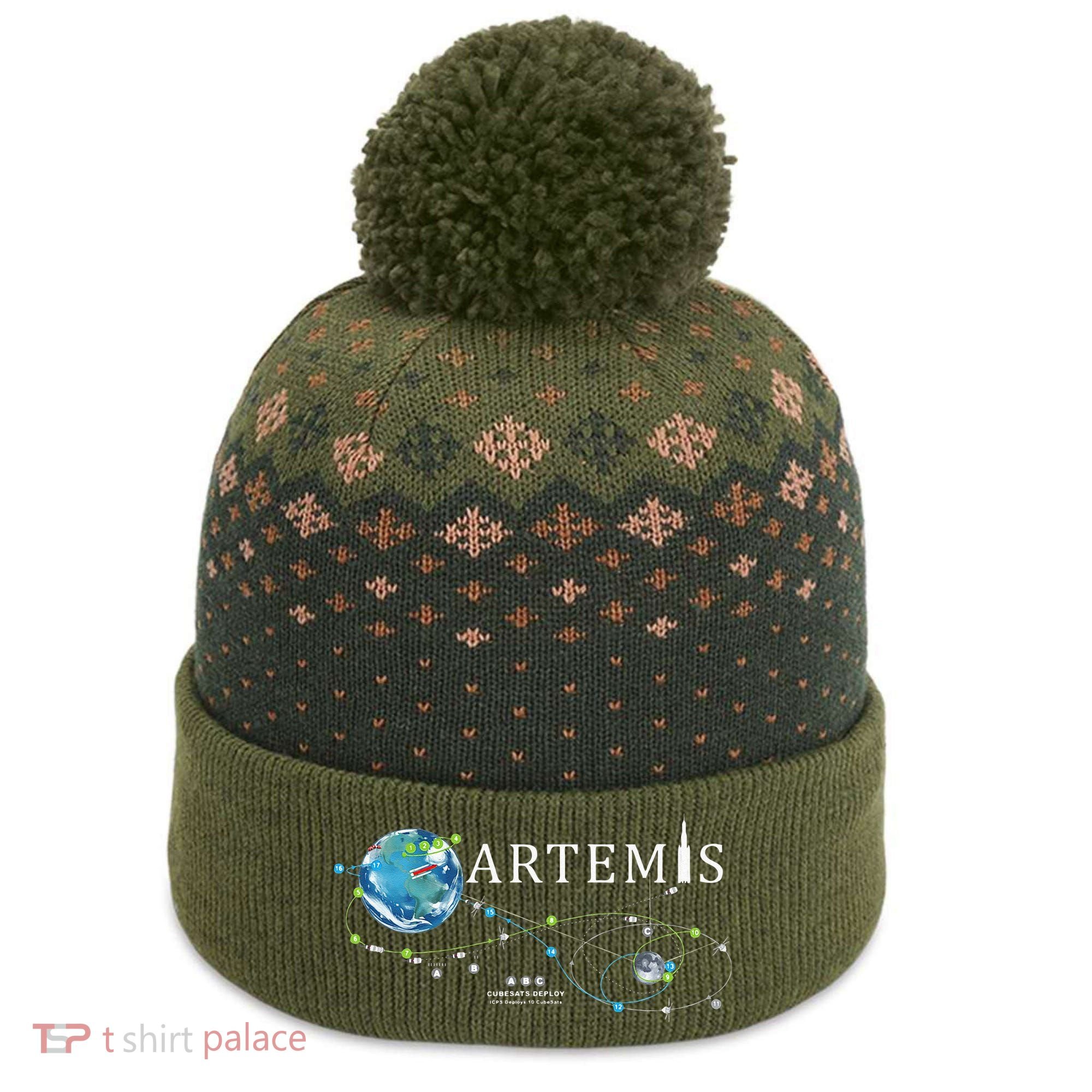 Artemis 1 Route Map SLS Rocket Launch Mission To The Moon The Baniff Cuffed Pom Beanie