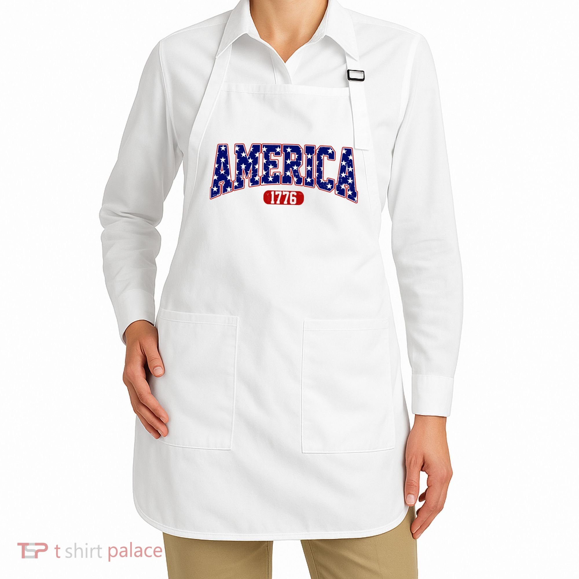 America 1776 Retro 4th Of July Independence Day  Apron