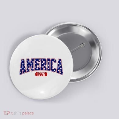 America 1776 Retro 4th Of July Independence Day  Button