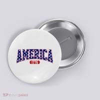 America 1776 Retro 4th Of July Independence Day  Button thumb 0