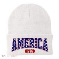 America 1776 Retro 4th Of July Independence Day  Beanie thumb 0