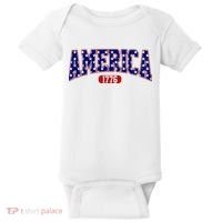 America 1776 Retro 4th Of July Independence Day  Baby Bodysuit thumb 0