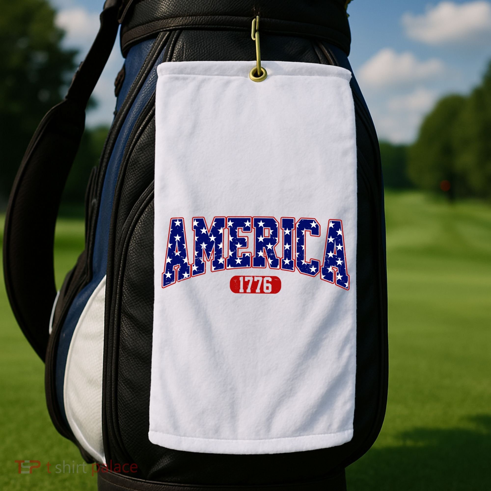 America 1776 Retro 4th Of July Independence Day  Golf Towel
