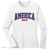 America 1776 Retro 4th Of July Independence Day  Women's Long Sleeve Shirt thumb 0