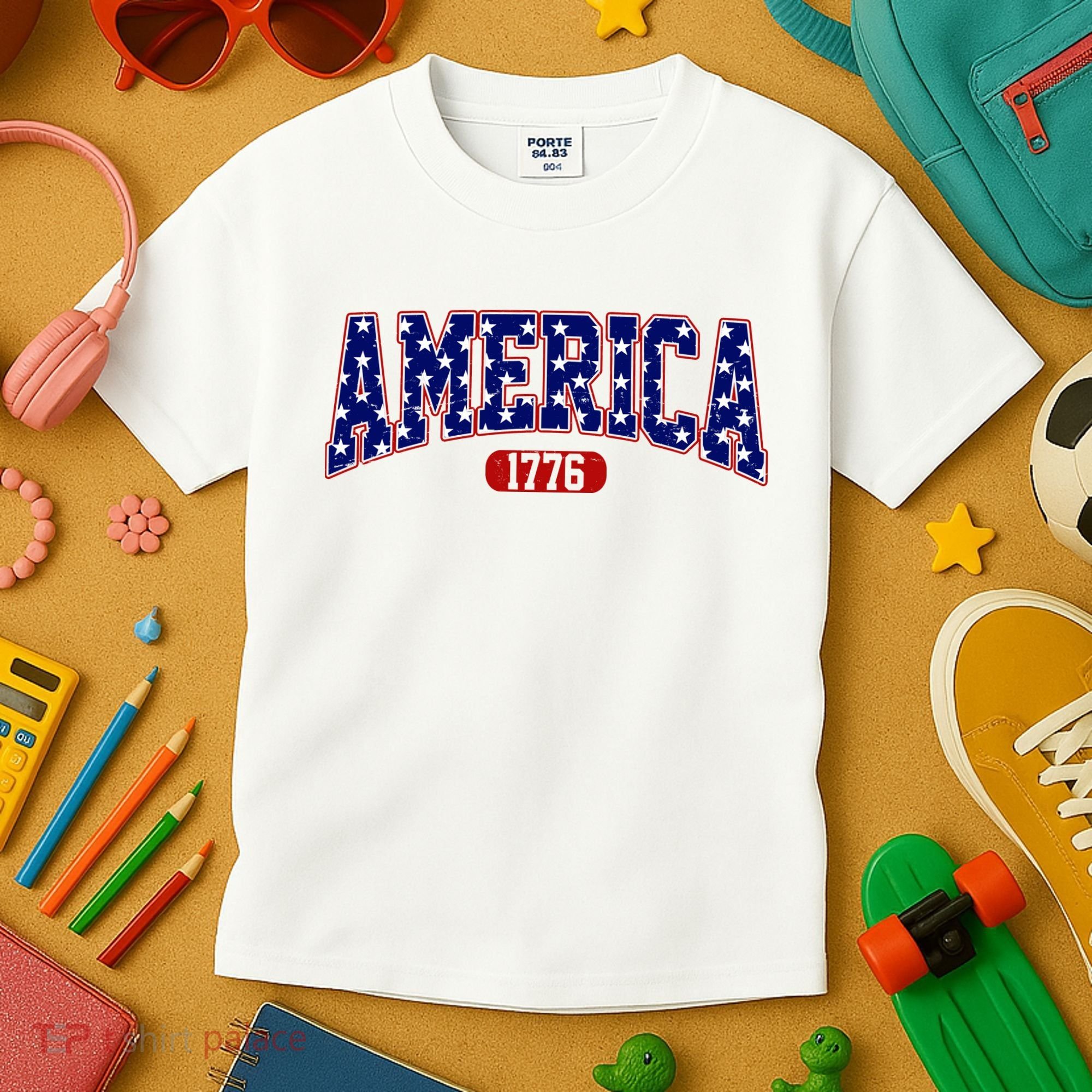 America 1776 Retro 4th Of July Independence Day  Kids T-Shirt