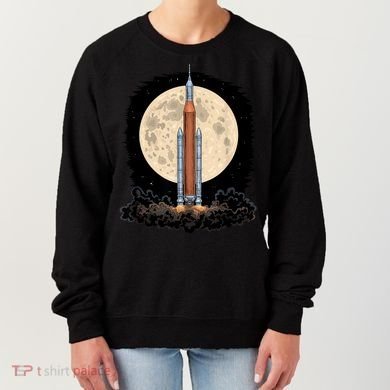 Artemis 1 SLS Rocket Launch Mission To The Moon And Beyond Women's Sweatshirt