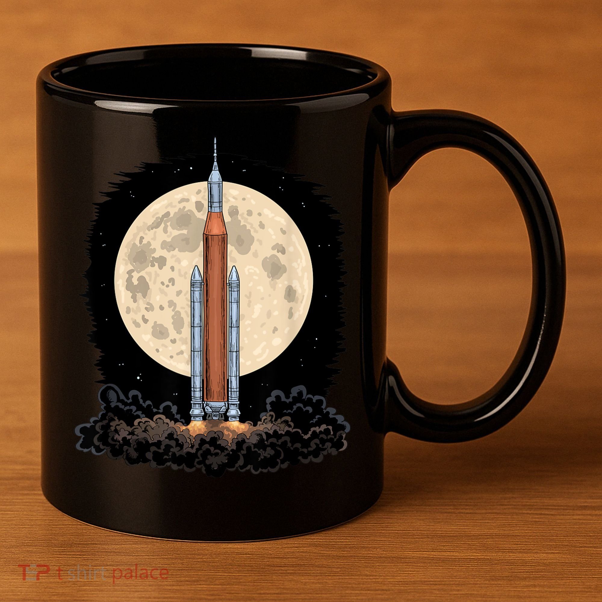Artemis 1 SLS Rocket Launch Mission To The Moon And Beyond 11oz C Handle Ceramic Mug