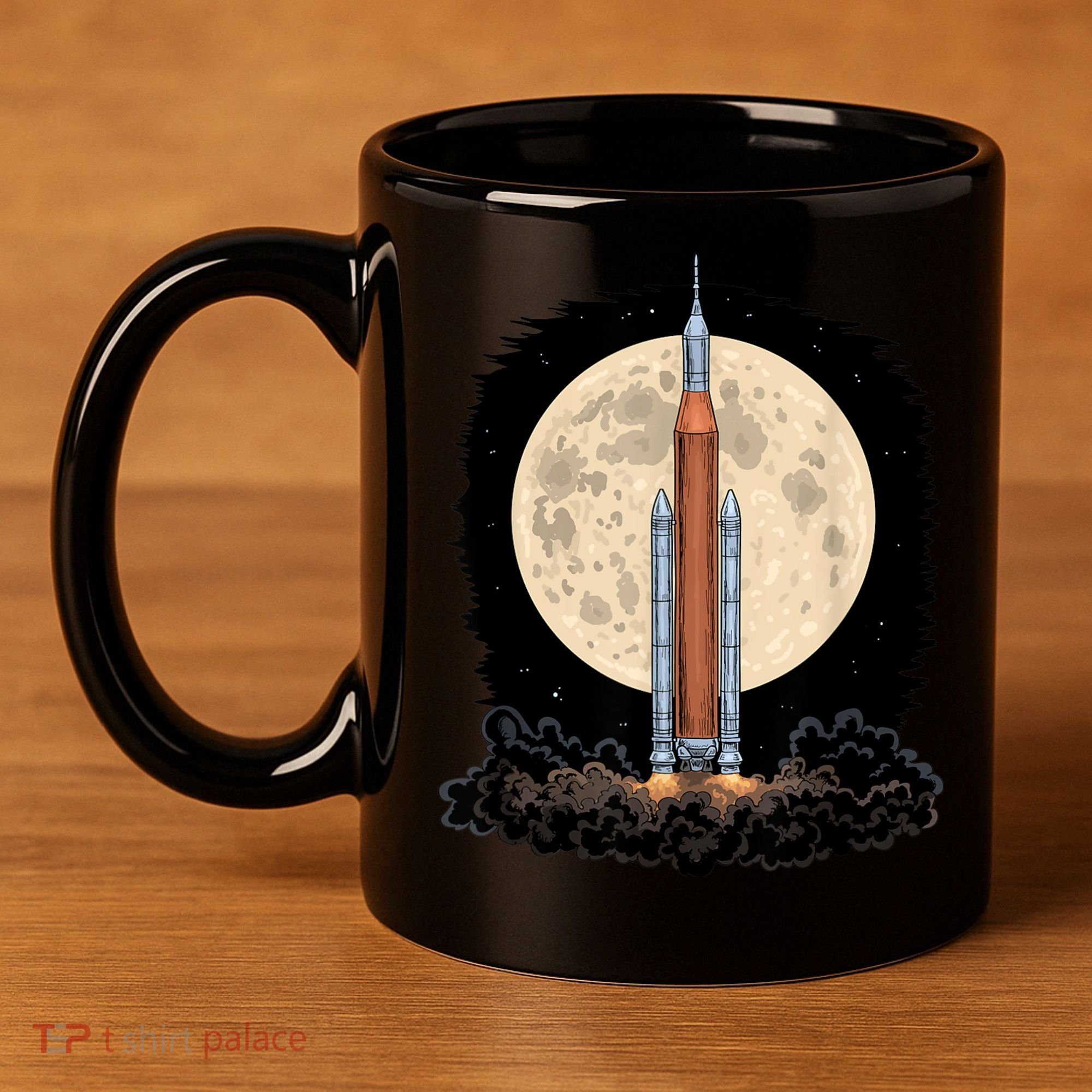 Artemis 1 SLS Rocket Launch Mission To The Moon And Beyond 11oz C Handle Ceramic Mug