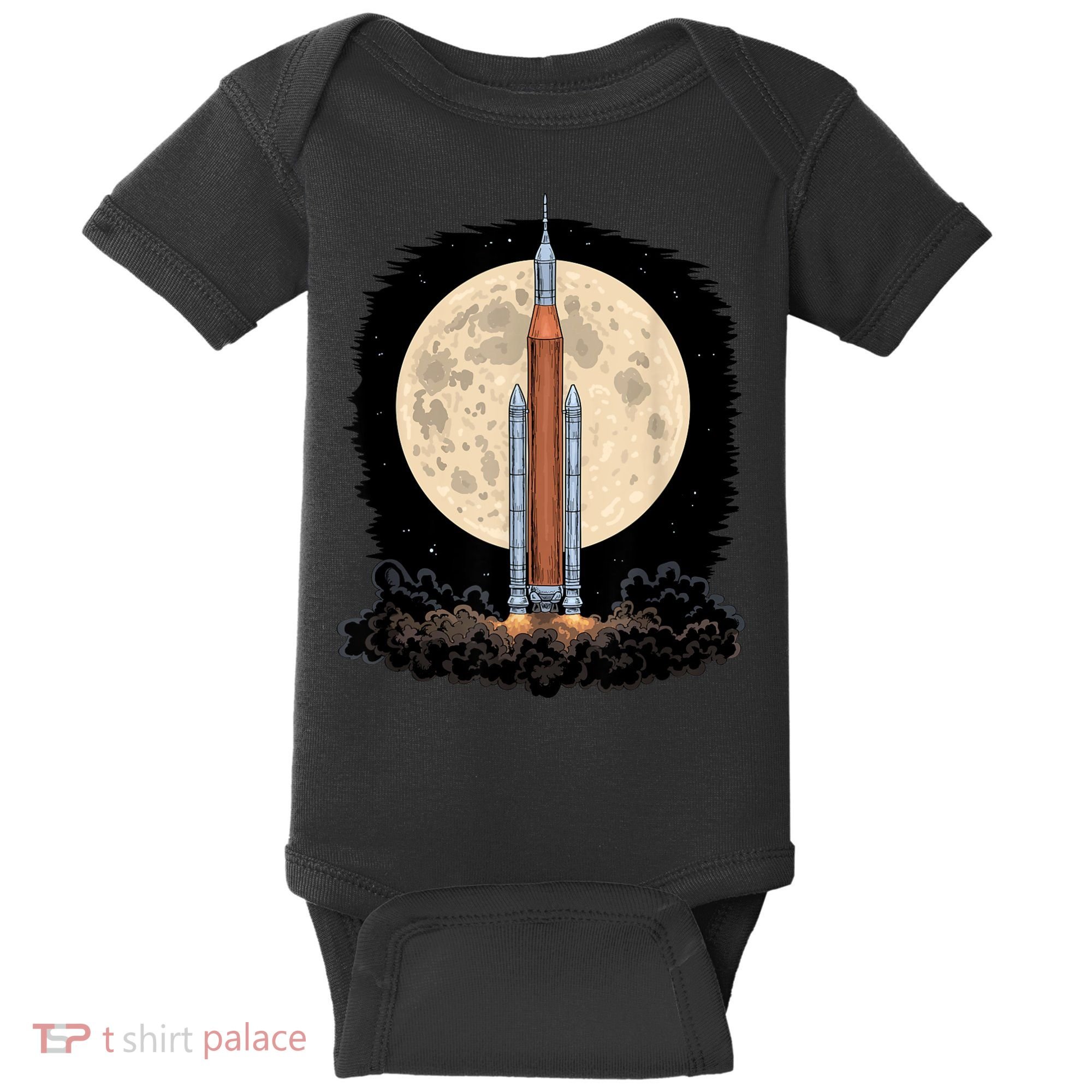 Artemis 1 SLS Rocket Launch Mission To The Moon And Beyond Baby Bodysuit
