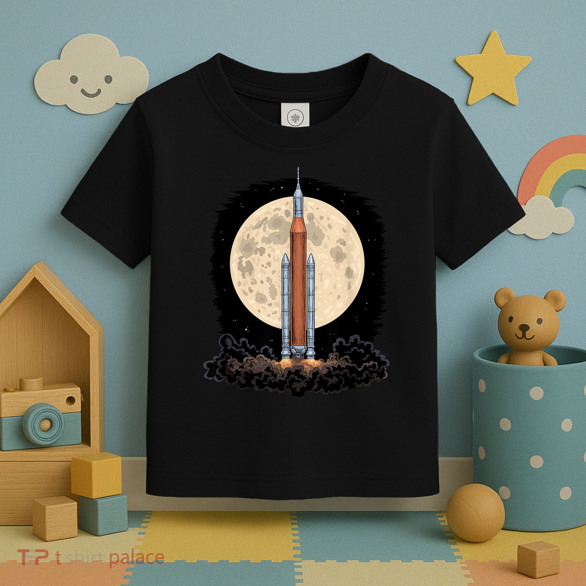 Artemis 1 SLS Rocket Launch Mission To The Moon And Beyond Toddler T-Shirt