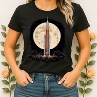 Artemis 1 SLS Rocket Launch Mission To The Moon And Beyond Women's T-Shirt thumb 2