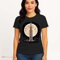 Artemis 1 SLS Rocket Launch Mission To The Moon And Beyond Women's T-Shirt thumb 4
