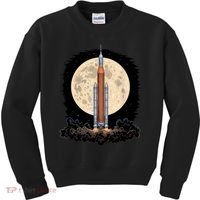 Artemis 1 SLS Rocket Launch Mission To The Moon And Beyond Kids Sweatshirt thumb 0
