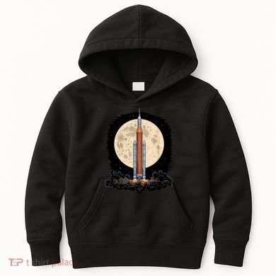 Artemis 1 SLS Rocket Launch Mission To The Moon And Beyond Kids Hoodie