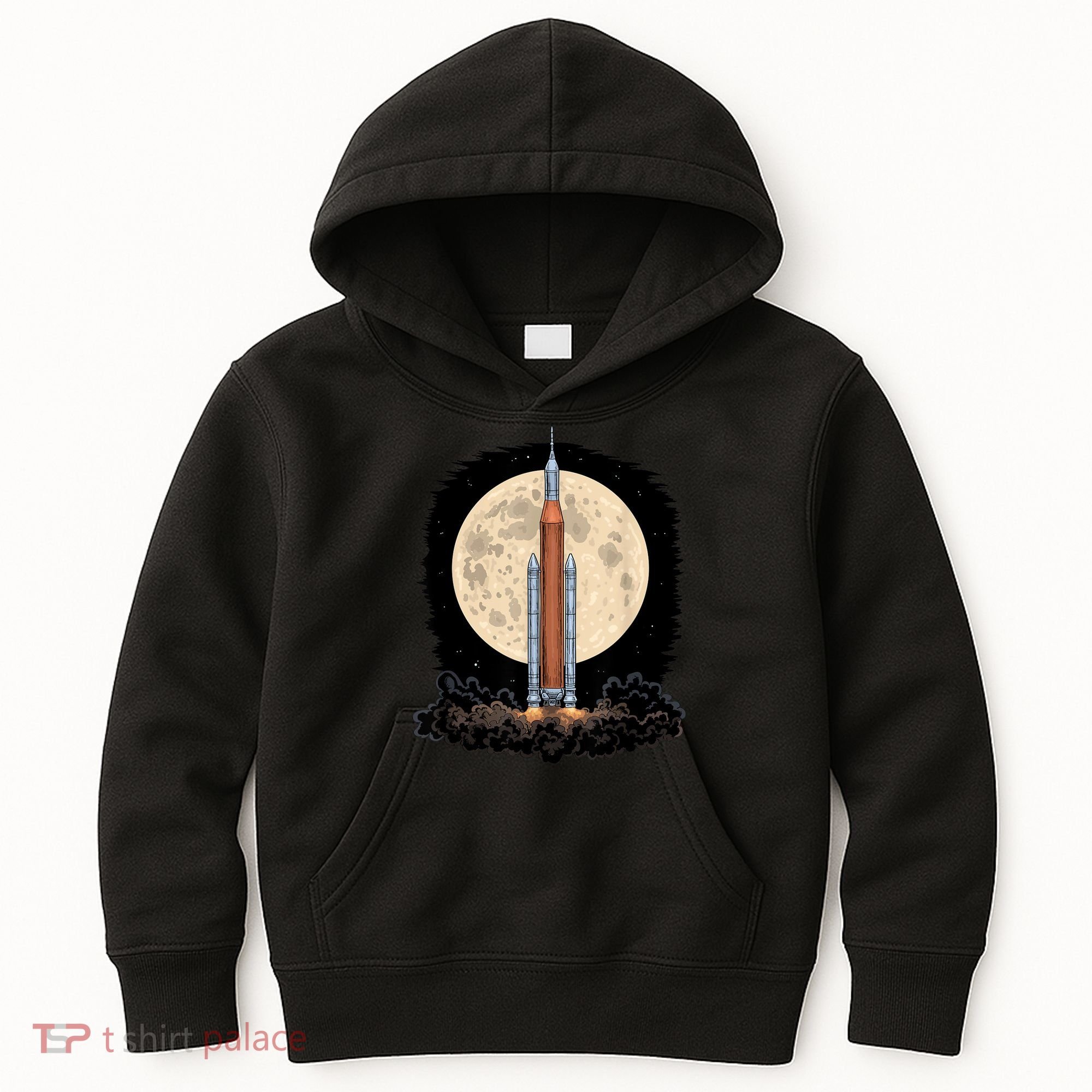 Artemis 1 SLS Rocket Launch Mission To The Moon And Beyond Kids Hoodie