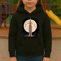 Artemis 1 SLS Rocket Launch Mission To The Moon And Beyond Kids Hoodie thumb 3