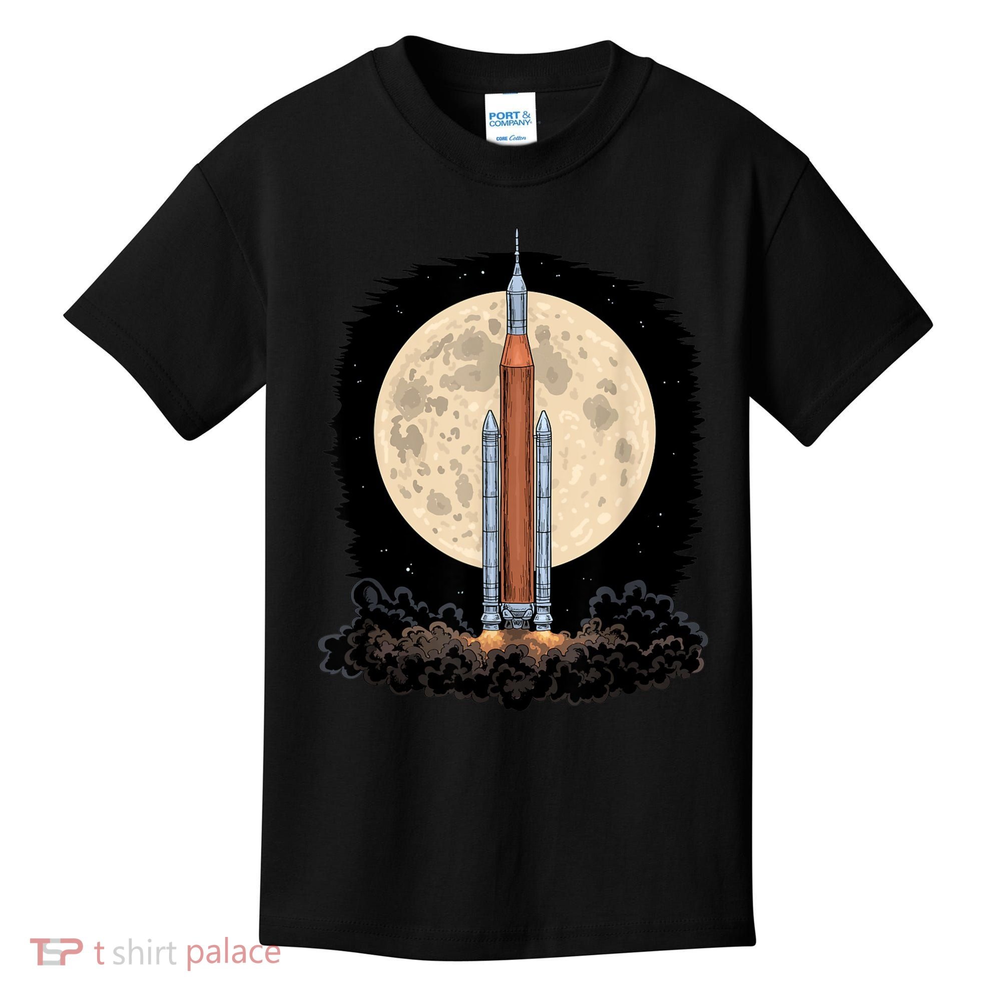 Artemis 1 SLS Rocket Launch Mission To The Moon And Beyond Kids T-Shirt