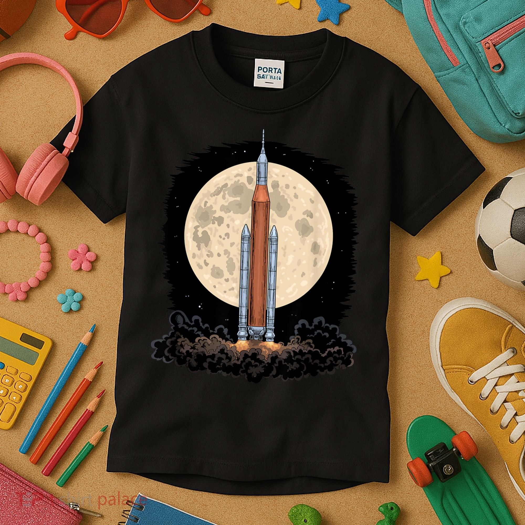 Artemis 1 SLS Rocket Launch Mission To The Moon And Beyond Kids T-Shirt