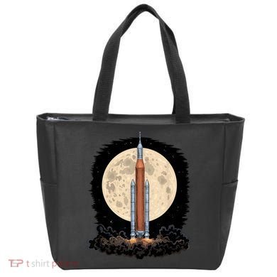 Artemis 1 SLS Rocket Launch Mission To The Moon And Beyond Tote Bag