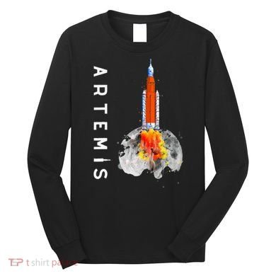 Artemis 1 SLS Rocket Launch Mission To The Moon And Beyond Long Sleeve Shirt
